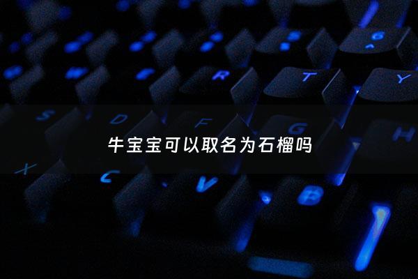牛宝宝可以取名为石榴吗 - 牛宝宝可以取名为石榴吗好吗