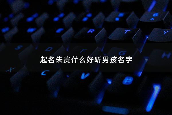 起名朱贵什么好听男孩名字 - 起名朱贵什么好听男孩名字两个字