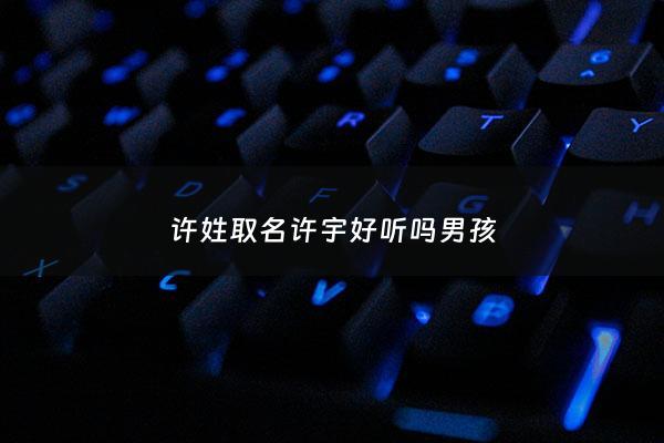 许姓取名许宇好听吗男孩 - 2020姓许男宝宝取名