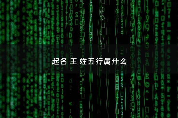 起名 王 姓五行属什么 - 姓王属五行属什么