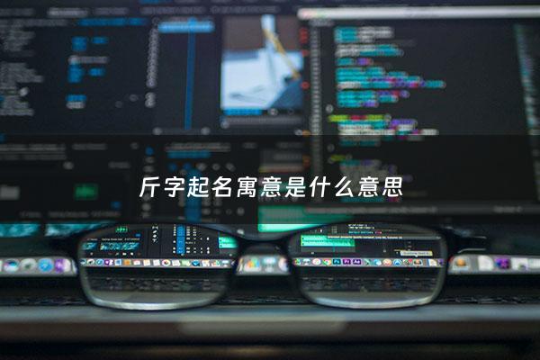 斤字起名寓意是什么意思 - 斤字怎么解释