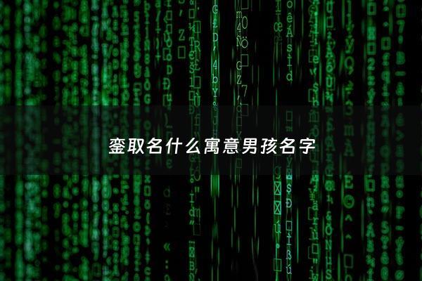 銮取名什么寓意男孩名字 - 銮字的寓意