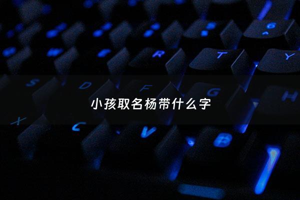 小孩取名杨带什么字 - 名字里带杨字的名字