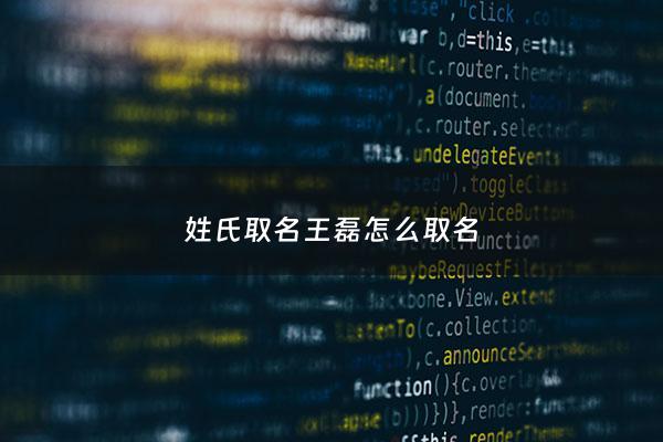 姓氏取名王磊怎么取名 - 王磊名字含义