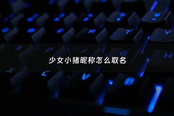 少女小猪昵称怎么取名 - 少女小猪昵称怎么取名字