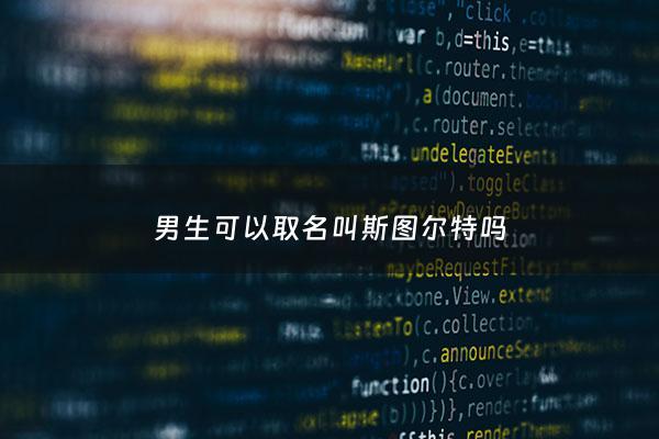 男生可以取名叫斯图尔特吗 - 男生可以取名叫斯图尔特吗好听吗