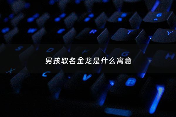 男孩取名金龙是什么寓意 - 男孩取名金龙是什么寓意和象征