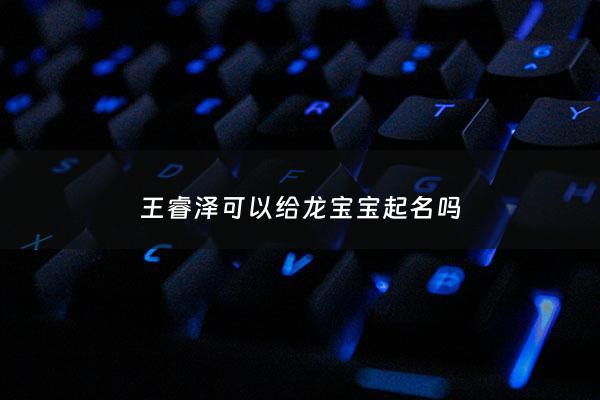 王睿泽可以给龙宝宝起名吗 - 王睿泽这个名字怎么样