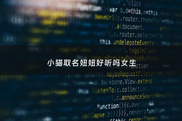 小猫取名妞妞好听吗女生 - 妞妞名字