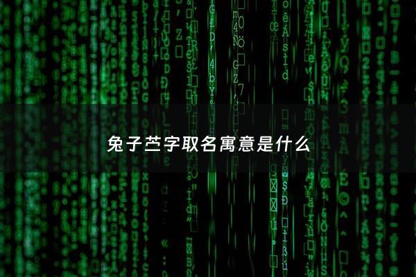 兔子苎字取名寓意是什么 - 兔子名字有寓意