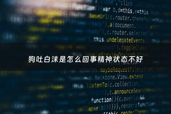狗吐白沫是怎么回事精神状态不好 - 狗吐白沫怎么回事?