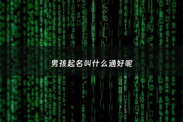 男孩起名叫什么通好呢 - 男孩起名叫啥好