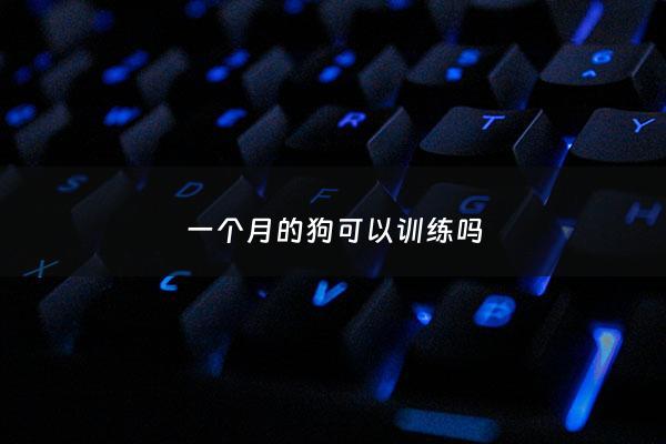 一个月的狗可以训练吗 - 一个月的幼犬可以训练吗