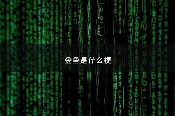 金鱼是什么梗 - 金鱼指的是什么鱼