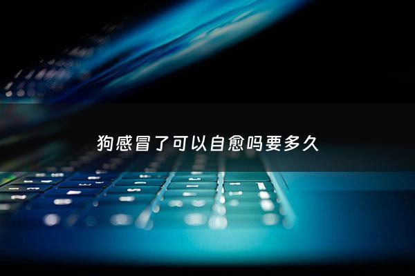 狗感冒了可以自愈吗要多久 - 狗感冒了可以自愈吗要多久恢复