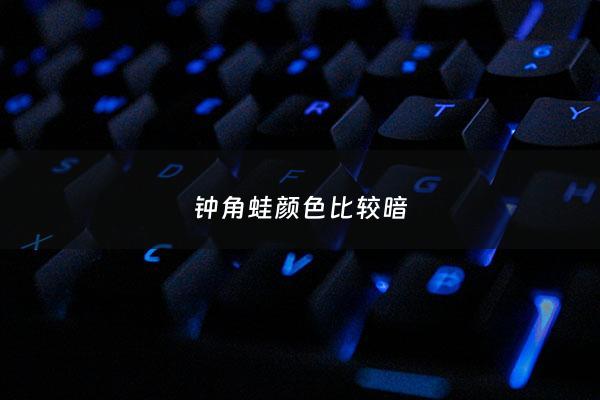 钟角蛙颜色比较暗 - 钟角蛙如何分公母