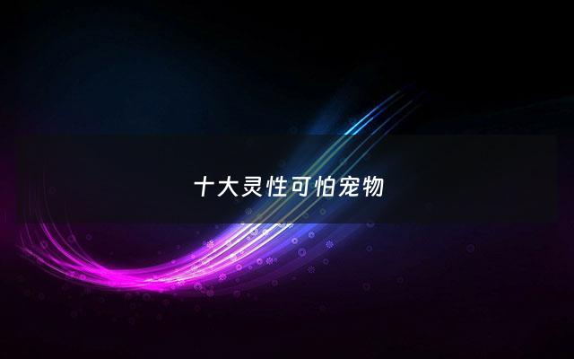 十大灵性可怕宠物 - 八大灵性动物,不可杀,不可食!***要警惕!