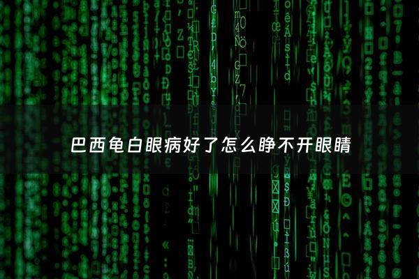 巴西龟白眼病好了怎么睁不开眼睛 - 巴西龟白眼病消肿了睁不开眼怎么办?