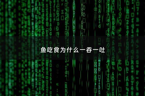 鱼吃食为什么一吞一吐 - 鱼吃食为什么一吞一吐呢
