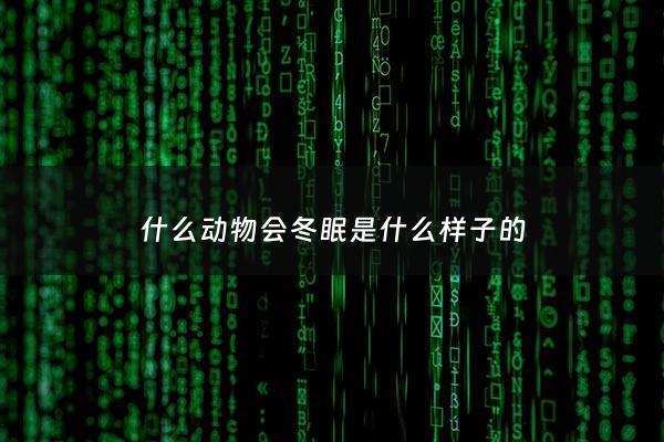 什么动物会冬眠是什么样子的 - 一般什么动物会冬眠