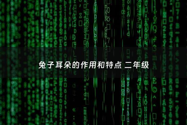 兔子耳朵的作用和特点 二年级 - 兔子耳朵的本领