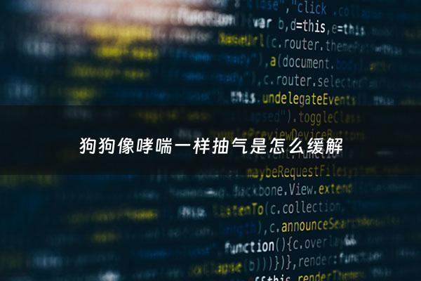 狗狗像哮喘一样抽气是怎么缓解 - 狗狗有时像哮喘一样抽气