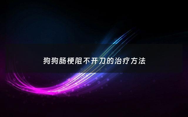 狗狗肠梗阻不开刀的治疗*** - 狗狗肠梗阻能活多久