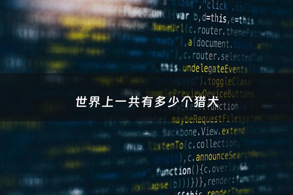 世界上一共有多少个猎犬 - 世界上猎犬有哪些犬种