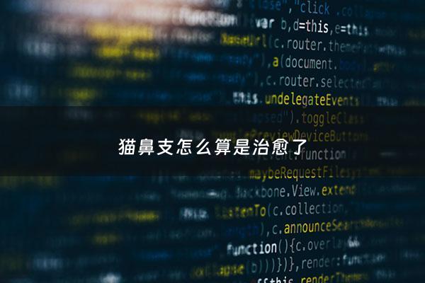 猫鼻支怎么算是治愈了 - 猫鼻支的症状能治好吗