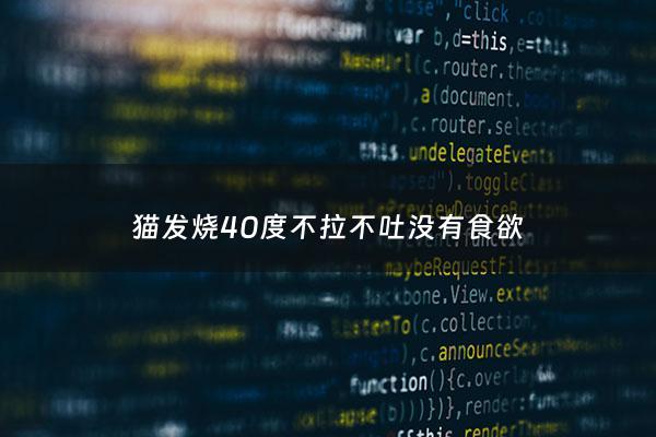 猫发烧40度不拉不吐没有食欲 - 猫反复发烧是传腹吗