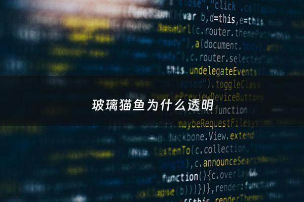 玻璃猫鱼为什么透明 - 玻璃猫鱼死亡原因