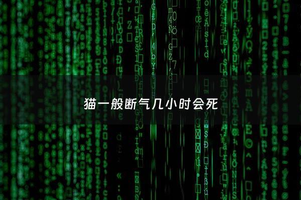 猫一般断气几小时会死 - 猫咪断气了还能不能活?
