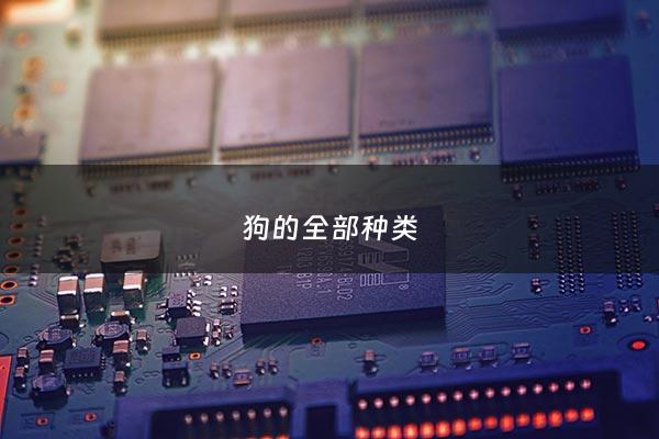 狗的全部种类 - 狗的种类分别有哪些