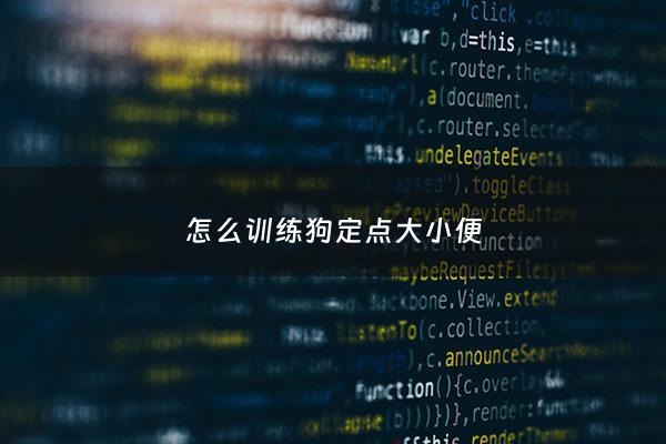 怎么训练狗定点大小便 - 怎么训练狗定点排便