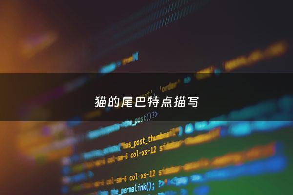 猫的尾巴特点描写 - 关于猫的尾巴特点的句子