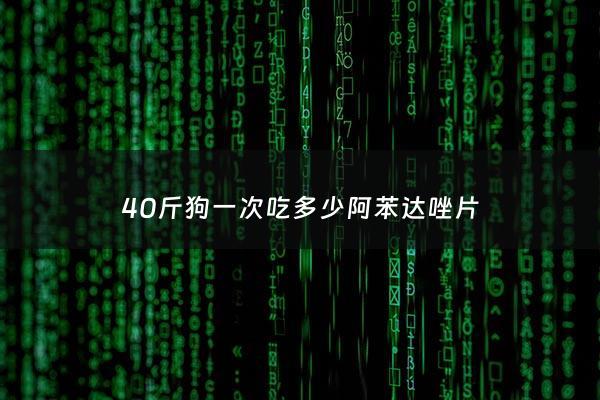 40斤狗一次吃多少阿苯达唑片 - 一斤小狗吃阿苯达唑片用量