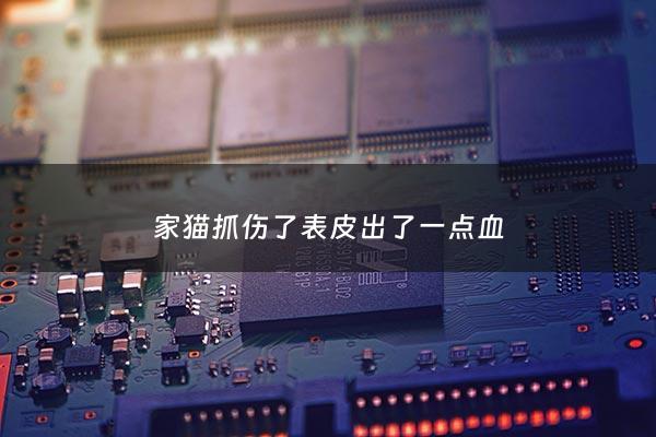家猫抓伤了表皮出了一点血 - 被猫抓了怎么判断没事