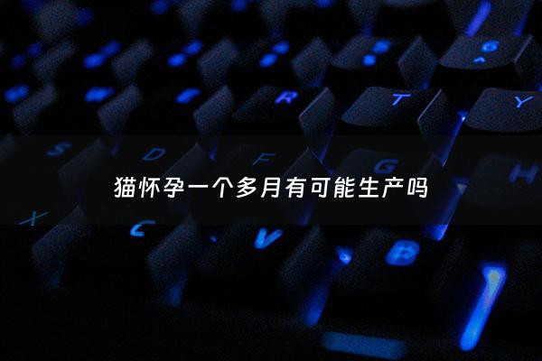 猫怀孕一个多月有可能生产吗 - 猫怀孕一个多月会孕吐吗