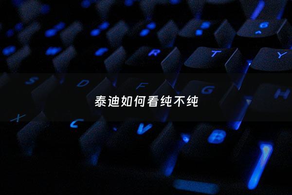 泰迪如何看纯不纯 - 泰迪怎么看是不是纯的