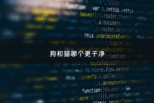 狗和猫哪个更干净 - 狗和猫哪个更干净一点