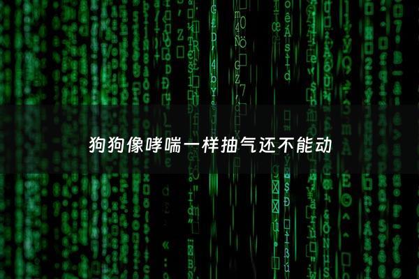 狗狗像哮喘一样抽气还不能动 - 狗狗像哮喘一样抽气还不能动了