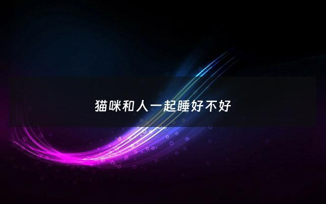 猫咪和人一起睡好不好 - 猫咪和人一起睡觉的好处和坏处