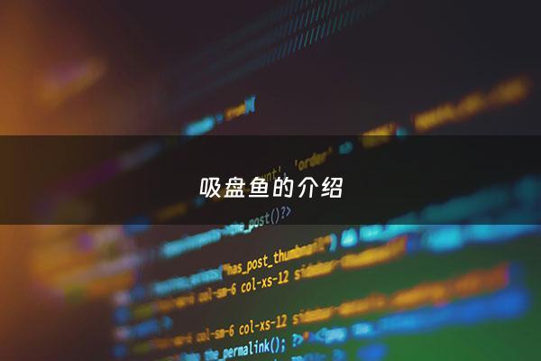 吸盘鱼的介绍 - 吸盘鱼吸盘鱼
