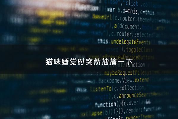 猫咪睡觉时突然抽搐一下 - 猫在睡觉时突然抽搐
