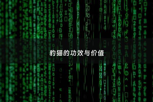 豹猫的功效与价值 - 豹猫功效是不是很补