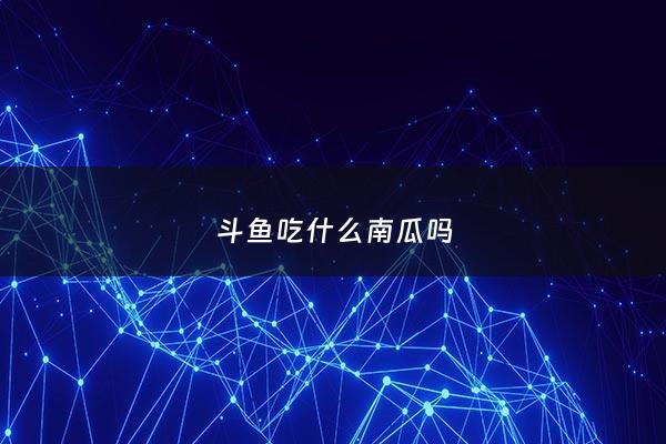 斗鱼吃什么南瓜吗 - 斗鱼到底吃什么