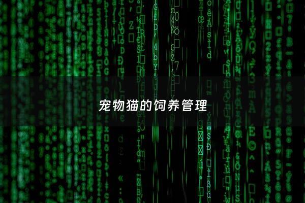 宠物猫的饲养管理 - 宠物猫饲养常识