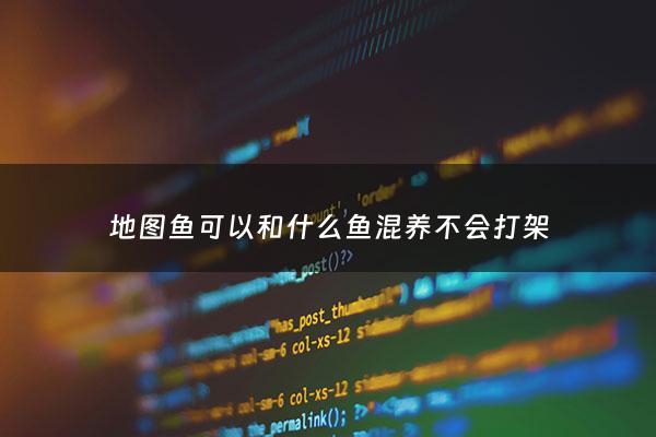 地图鱼可以和什么鱼混养不会打架 - 地图鱼能和什么混养