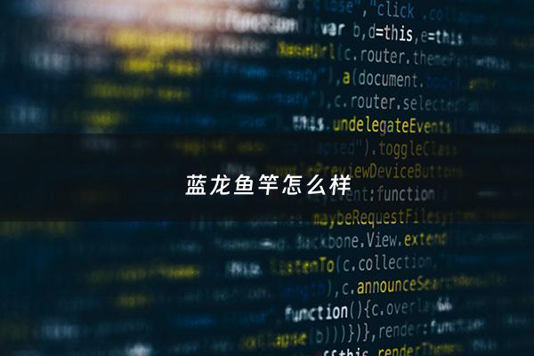 蓝龙鱼竿怎么样 - 蓝龙评测