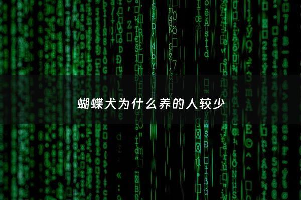 蝴蝶犬为什么养的人较少 - 蝴蝶犬好养吗容易生病吗